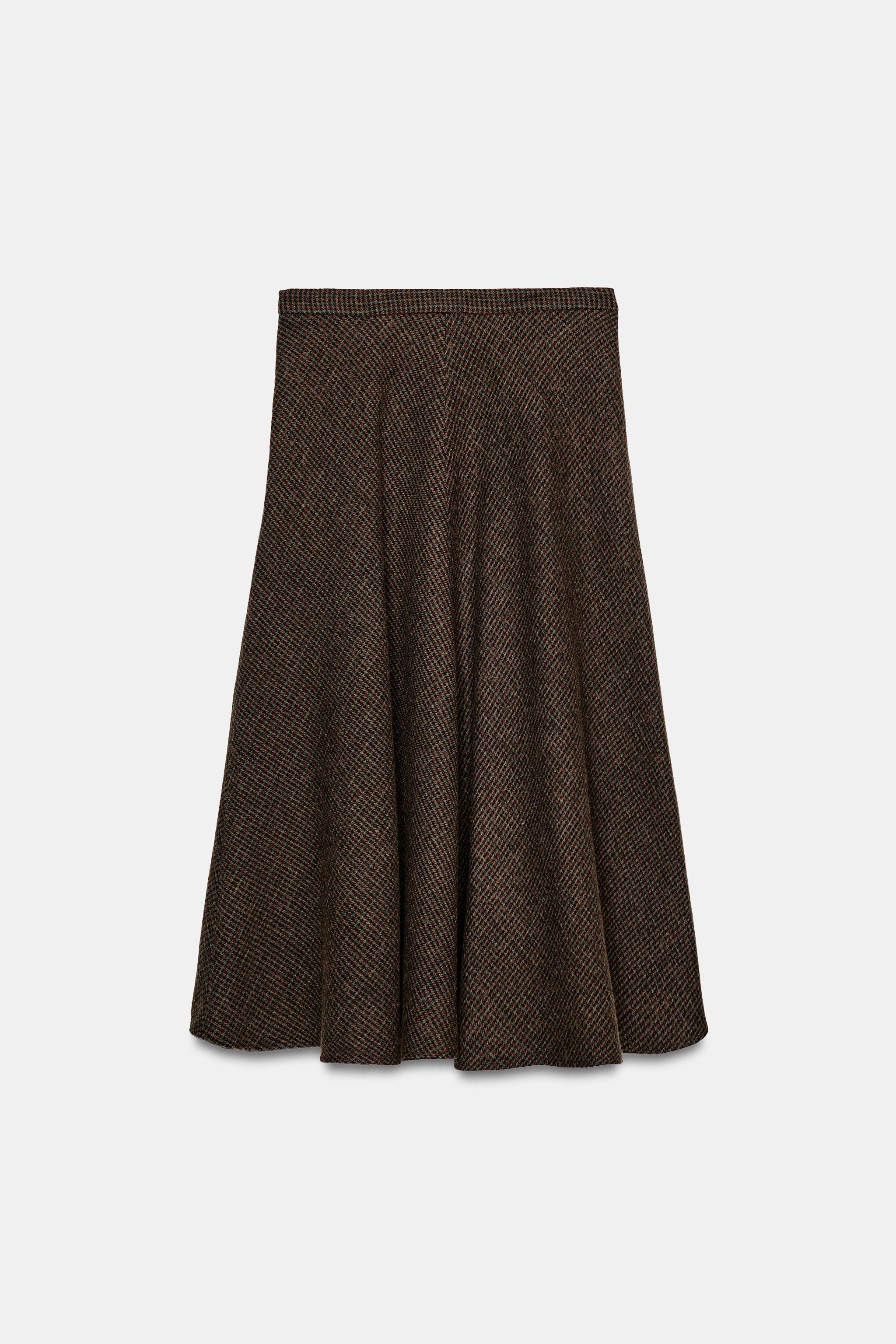 JUPE CAPE AVEC LAINE PIED-DE-COQ ZW COLLECTION